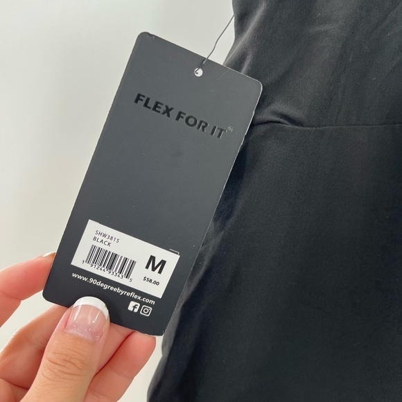 90 Degree by Reflex Flex For It Black Running Shorts Ladies Medium - Picture 3 of 6